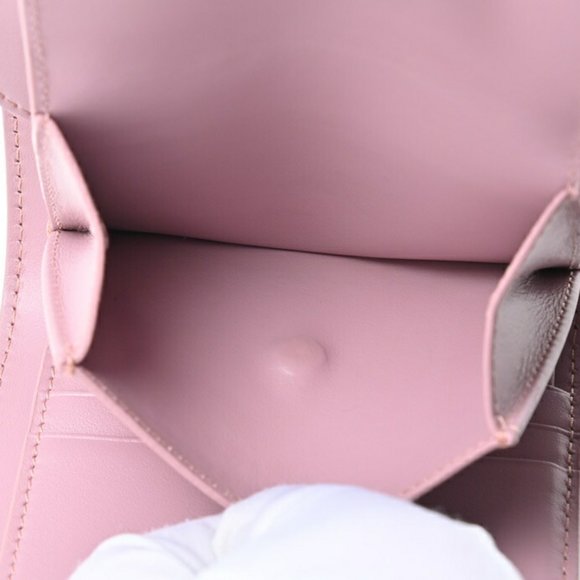 CELINE Triomphe Small Wallet 10D78 Dull Pink E-155584 - Picture 9 of 10